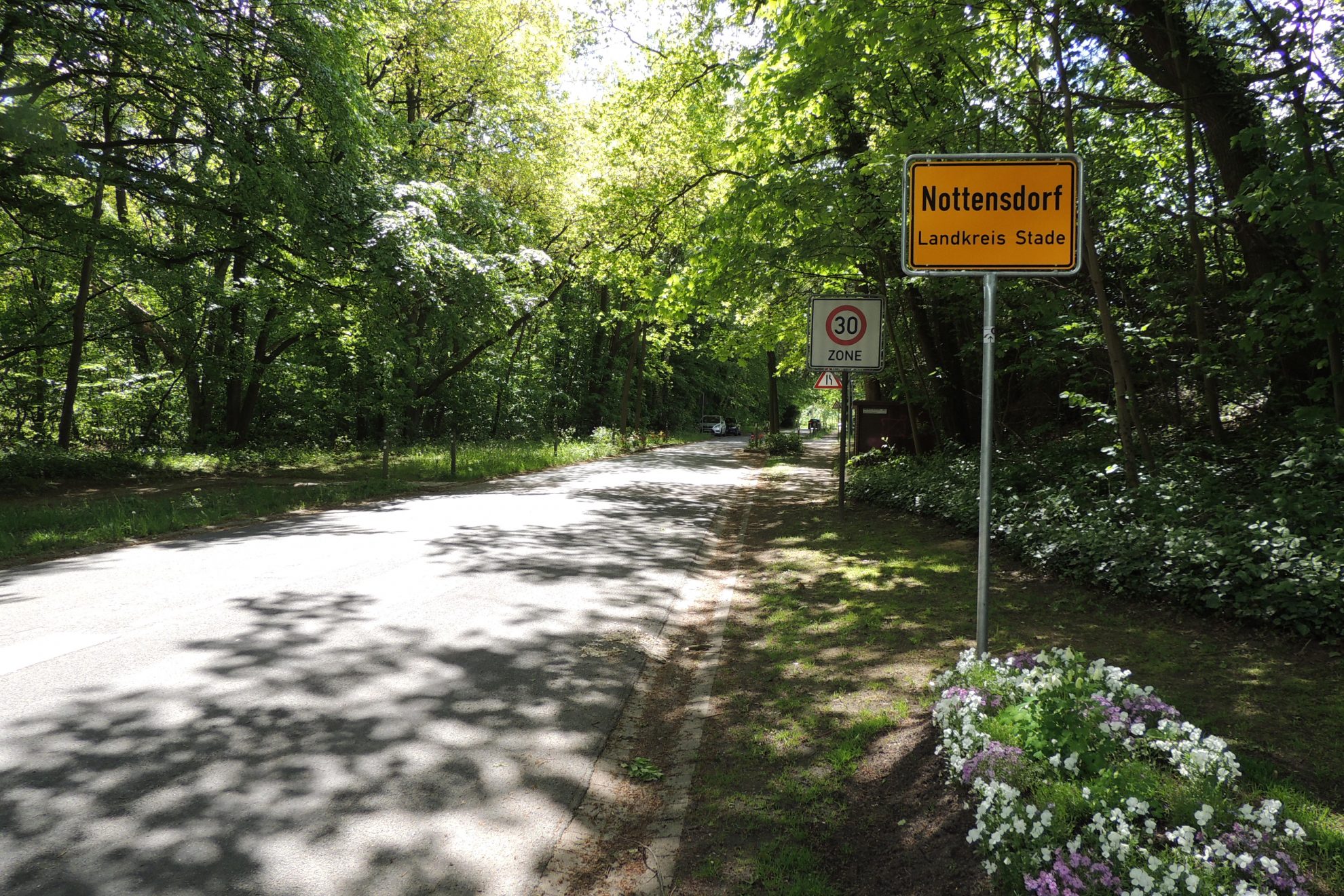 Der Ortseingang in Nottensdorf